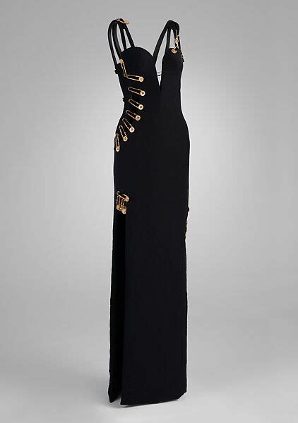 versace black dress 2020|versace black dress with chains.